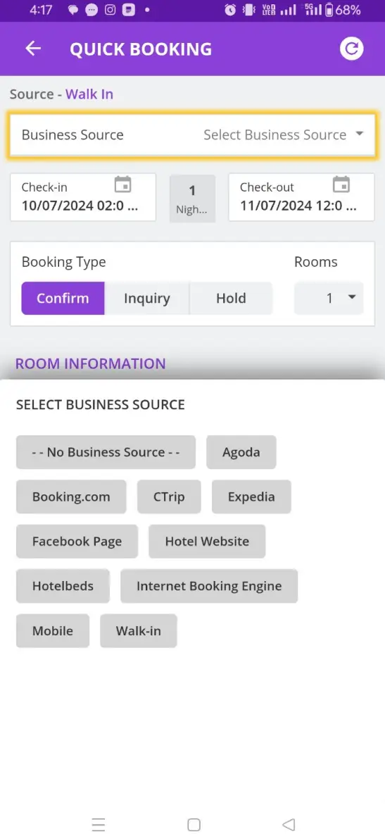 appQuickBooking